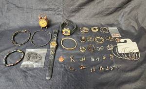 lot 345 image: Earrings, Bracelets (Magnetic, Watches, and More)