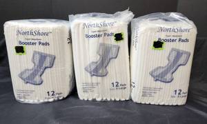 lot 351 image: 3 Packs of (12) Northshore Super-Absorbent Booster OB Pads Size X-Large