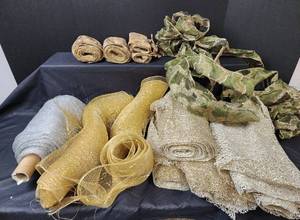 lot 371 image: Glitter Fabric, Tulle, and Ribbon