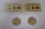 2 Grains of 24 Karat Gold and 2 Coins