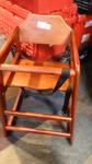 Wood high chair & plastic booster seat