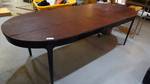 Nice long dining table w/ 3 leaves/ table pads