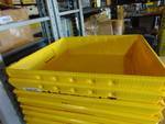 (5) ct. lot shallow yellow plastic bin, 