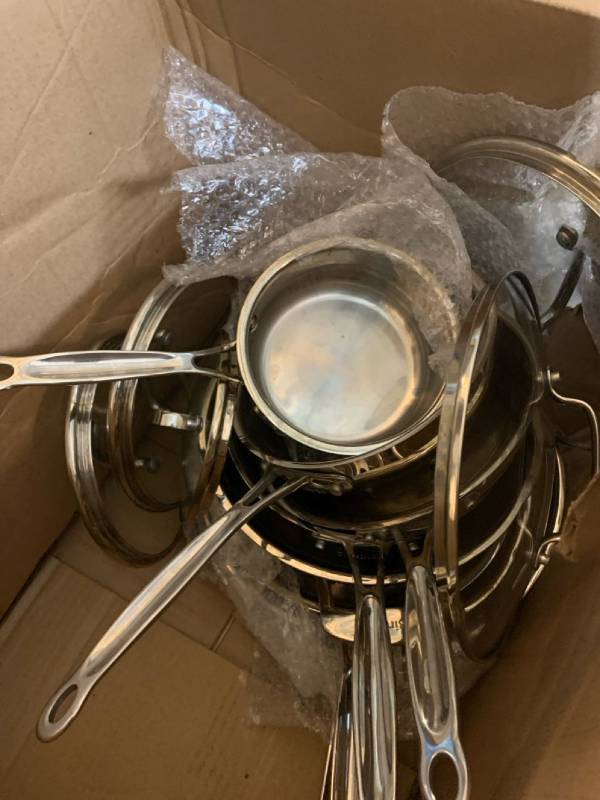 Cuisinart 77-17N 17-Piece Chefs Cookware Set Stainless Steel New Open Box