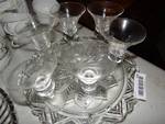 Glass plate & 6 small glasses.