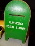 wooden playskool postal station.
