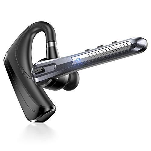 lot 1045 image: Bluetooth Headset Active Noise Cancelling Bluetooth Headphones, Bluetooth Earpiece CVC8.0 Dual-Mic Hands-Free Comfortable Earbud 240 Hrs Standby Time Grey Retail $46.05