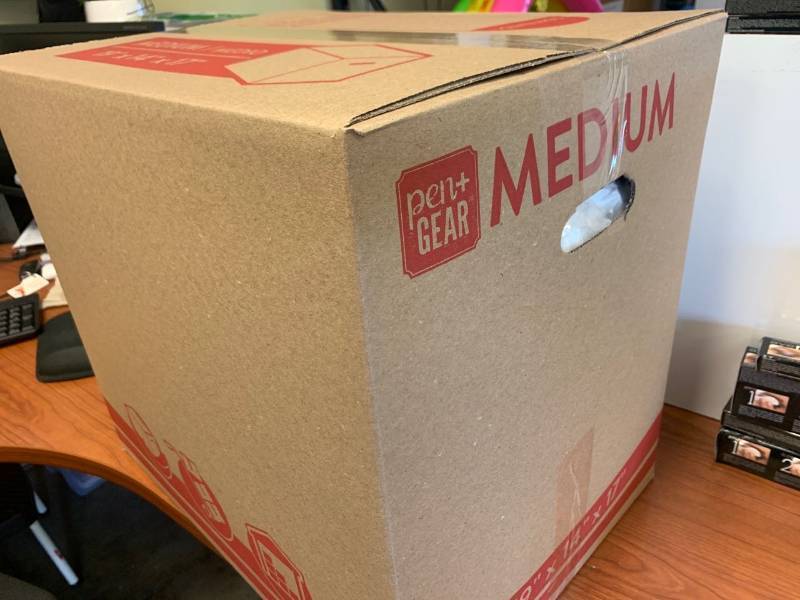 lot 1023 image: Odds & Ends Mixed Lot no sales & overstocks, container 100 items with a combined retail of at least $500. densely packed box with janitorial, hba, small housewares, and more