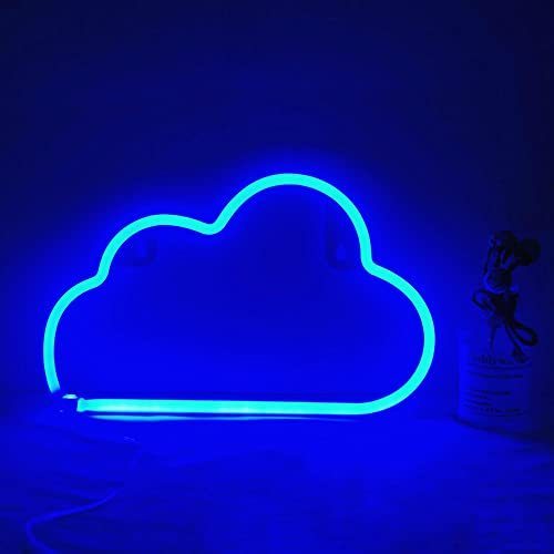 lot 1069 image: Cloud Neon Signs, LED Neon Light for Wall Decor - Battery or USB Powered Night Light Decoration for Bedroom Aesthetic - Perfect for Teen Girl Kid Room, Christmas, Birthday, Wedding Party Retail $12.99
