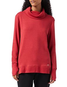 lot 1382 image: Amazon Essentials Womens Studio Terry Long-Sleeve Funnel Neck Sweatshirt, Dark Red, Medium Retail $29.00