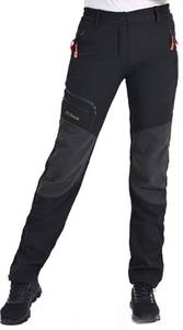 lot 1385 image: Womens Outdoor Snow Ski Pants Waterproof Hiking Insulated Softshell Pants Snowboard Zipper Bottom Leg(Black 14Short) Retail $38.54