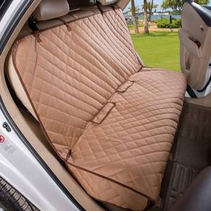 lot 1075 image: Bench Car Seat Cover Protector - Waterproof, Heavy-Duty and Nonslip Pet Car Seat Cover for Dogs with Universal Size Fits for Cars, Trucks & SUVs(TAN) Retail $35.43