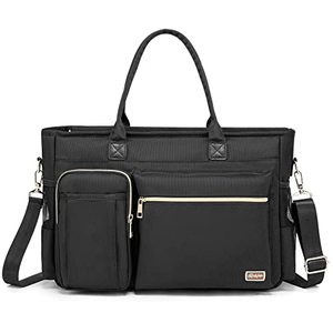 lot 1086 image: Laptop Tote Bag, Middle Size Computer Messenger Teacher Bag with 15.6 Padded Laptop Sleeve Retail $34.08