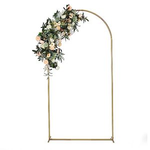 lot 1087 image: 6.6 FT Wedding Arch Backdrop Stand for Parties, Balloon Arch Stand, Wedding Arches for Ceremony, Metal Arch Backdrop Stand for Bridal Baby Showers, Birthday Party Decoration Door Frame Gold Retail $47.06