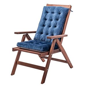 lot 1089 image: Rocking Chair or Deck Chair Cushion, Indoor Back and Seat Cushion (Blue, Flannel 1) Retail $28.99