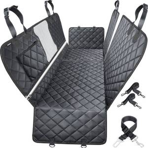 lot 1103 image: 6 in 1 Convertible Dog Car Seat Cover for Back Seat 6040 Split Dog Seat Cover 100% Waterproof Dog Hammock for Car Nonslip Pet Seat Cover with Mesh Window & Pocket for Cars Trucks and SUVs Retail $50.69