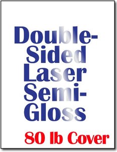 lot 1109 image: Double Sided Semi Gloss Cardstock for Laser Printers - Thick 80lb Cover (216gsm) - 8-12 x 11 (50 Sheets) Retail $13.95