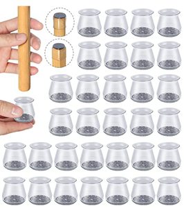 lot 1114 image: 32pcs Small Chair Leg Floor Protectors,Bar stools Leg Protectors Caps,Dining Room Table Chair Leg Protectors for Hardwood Floors, Chair Leg Covers Silicone Felt Furniture Pads Non Slip Transparent Retail $35.06