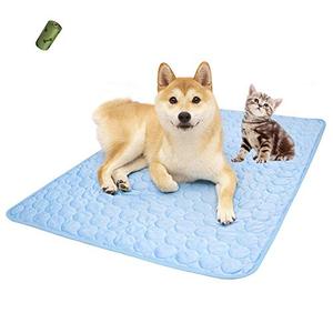 lot 1120 image: Summer Cooling Mat & Sleeping Pad- Water Absorption Top, Waterproof Bottom, Materials Safe, Easy Carry, EZ Clean. Keep Cooling for Pets, Kids and Adults.��27x 22�� L Retail $14.58