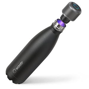 lot 1146 image: LYT Bottle, Self-Cleaning and Water Purification Sports Bottle 17 Oz, Vacuum Insulated Stainless Steel, Double Walled, Simple to Use Hydro Smart Metal Canteen Retail $36.68