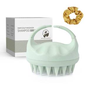 lot 1148 image: Scalp Massager Shampoo Brush, Scalp Scrubber with Soft Silicone Bristles, Scalp Exfoliator for Dandruff Removal, Scalp Massager for Hair Growth, Wet Dry Hair Brush for Scalp Care, Green Retail $10.99