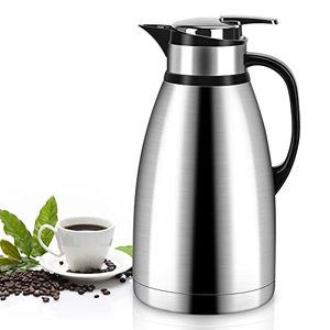 lot 1153 image: 102 Oz Thermal Coffee Carafe,3 Liter Stainless Steel Thermos Carafe,Double Wall Insulated Coffee Server,Fully Sealed Coffee Thermos Dispenser Keep Hot 12 Hours,Vacuum Thermal Pot for Coffee,Tea Retail $34.01