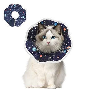 lot 1154 image: ComSaf Soft Cat Recovery Collar, Protective Adjustable Pet Cone Collar for After Surgery, Comfortable Lightweight Elizabethan Collar for Cat Kitten Prevent from Licking Wounds, Not Block Vision Retail $17.02