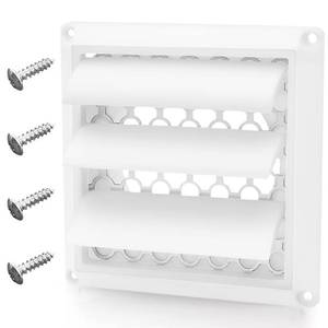 lot 1158 image: 4 Dryer Vent Cover Outdoor Perfect for 4 Inch Dryer Vent Hose with Metal Screen includes 4 Screws for Easy Installation Retail $14.95