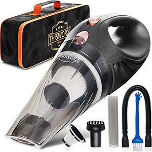 lot 1164 image: Cordless Car Vacuum - Portable, Mini Handheld Vacuum wRechargeable Battery and 3 Attachments - High-Powered Vacuum Cleaner w 60w Motor Retail $52.71