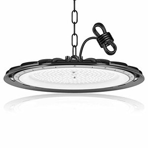 lot 1177 image: Brillirare LED UFO High Bay Light, 150W 21,000LM Daylight 5000K Shop Light Fixture, IP65 Waterproof 600W HID Equiv. with Hanging Hook&Safe Rope, Commercial Grade Lighting for Warehouse, Workshop Retail $29.87