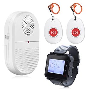 lot 1182 image: Daytech Caregiver PagerNurse Call SystemAlert Button for SeniorAlert Vibration Pager, 1 Wrist Receiver, 1 Vibration Receiver, 2 Waterproof Call Button for Elderly, Nurse, Patient ,Personal Retail $36.58