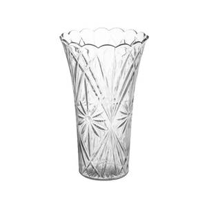 lot 1217 image: Flower Acrylic Vase Decorative Centerpiece for Home or Wedding Non-Breakable Plastic - 9 Tall, 4 Opening - Clear Retail $9.79