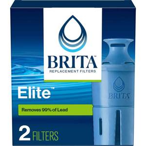 lot 1218 image: Brita Elite Water Filter Replacement Reduces Lead - 2 Count Retail $34.99