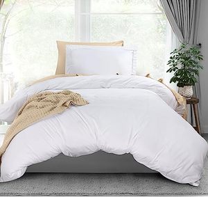 lot 1244 image: Duvet Cover Twin Size Set - 1 Duvet Cover with 1 Pillow Sham - 2 Pieces Comforter Cover with Zipper Closure - Ultra Soft Brushed Microfiber, 68 X 90 Inches (TwinTwin XL, White) Retail $17.99