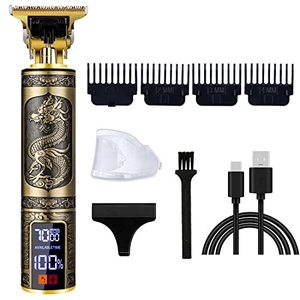 lot 1257 image: Professional Hair Trimmer for Men,T-Blade Zero Gapped Cordless Hair Trimmer Edger Clipper for Hair Cutting Rechargeable Hair Liners Electric Beard Trimmer Shaver with LED Display Retail $21.98