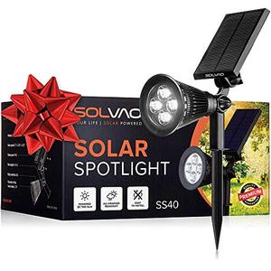 lot 1270 image: Solar Spotlight (Upgraded) - Ultra Bright, Waterproof, Outdoor LED Spot Light with Auto OnOff Function - Best Sun Powered, Rechargeable Uplight for Lighting Flag Pole, Landscape, Yard & Garden Retail $25.76