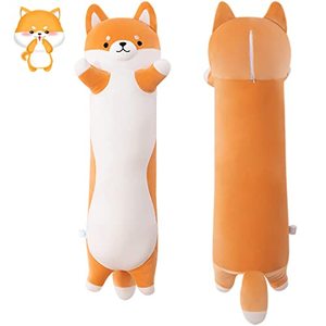 lot 1272 image: Shiba Inu Soft Plush Pillow Long Cute Corgi Dog Plush Husky Plush Pillow Akita Plushie Body Pillow Stuffed Animals Toy for Adults Kids Home Decor Gift, 70cm27.55Inch Retail $22.99