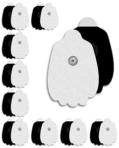 lot 1306 image: 20-Pack TENS Unit Replacement Pads, Long-Lasting Snap Electrodes for 50 Times of Use per Pad, AVCOO Latex-Free TENS Pads Set Compatible with TENS EMS Devices Using 3.5mm Button Lead Wires Retail $11.99