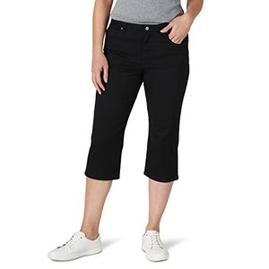 lot 1327 image: Lee Womens Relaxed Fit Capri Jean, Black, 12 Retail $34.24