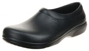 lot 1341 image: Crocs unisex adult On the Clock Work Slipon Clog, Black, 7 Women 5 Men US retail $38.67