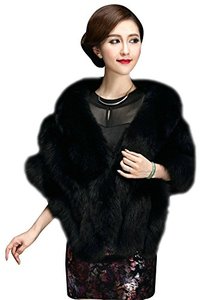 lot 1400 image: Luxury Faux Fur Shawl for Women Winter Fur Coat Wedding Party Fur Stole Wraps for Evening Dresses Retail $54.99