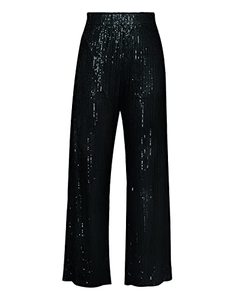 lot 1330 image: Glitter Sequin Long Loose Pants Bling Party Clubwear Elastic Casual Pants Black
