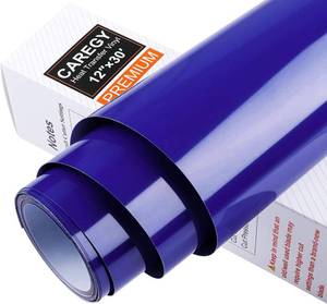 lot 1100 image: Heat Transfer Vinyl 12 x 16ft Sapphire Blue HTV Vinyl Roll Iron on Vinyl for T Shirts DIY Fabric Transfer Retail $9.99