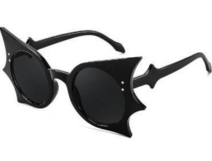 lot 458 image: FEISEDY Women Men Funny Sunglasses, Butterfly Shaped Bat Shades for Halloween and Party