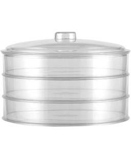lot 481 image: Cabilock Bread Loaf Container Loose Leaf Tea Storage Box Acrylic Clear Stackable Pu Tea Box Three Layers Food Storage Container
