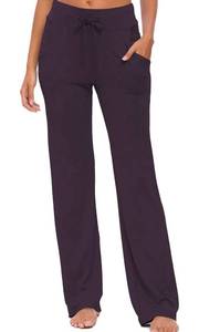 lot 505 image: ADANIKI Womens Yoga Pants with Pockets Straight-Leg Loose Comfy Modal Drawstring Lounge Running Long Active Casual Sweatpants. 2X