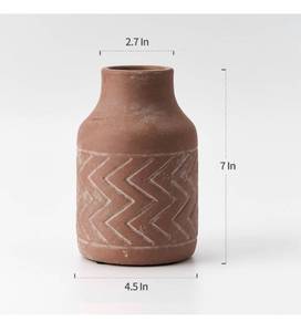 lot 515 image: SIDUCAL Ceramic Vase for Rustic Farmhouse Decor  7 Inch Modern Home Decoration Porcelain Vase  Flower Vase for Living Room, Office, Bookshelf Decor, Table and Mantle, Gifts, Terra