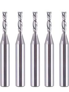 lot 523 image: SpeTool 5PCS Down Cut Spiral Router Bit Set 14 Shank with 18 Cutting Diameter, Carbide CNC Bits for Wood Cutter Milling