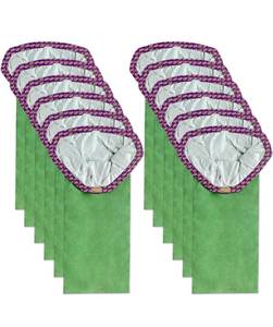lot 529 image: 12 Pack 107313 Micro Filter Bags Replacement for ProTeam 10 Quart Backpack Vacuum Super Coach Pro 10, GoFit 10, 107313 Open Triangular Collar