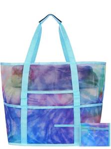 lot 557 image: iminuo Mesh Beach Bag Waterproof Sandproof - Large Tote Pool Bag for Women Vacation Essentials Beach Accessories